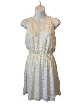 Market & Spruce white eyelet halter style dress - NWT size S